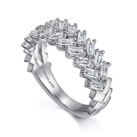 14K White Gold Baguette Diamond Anniversary Band - 0.95 ct - Everett Jewelry
