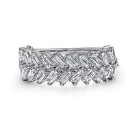 14K White Gold Baguette Diamond Anniversary Band - 0.95 ct - Everett Jewelry