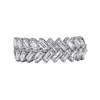 14K White Gold Baguette Diamond Anniversary Band - 0.95 ct - Everett Jewelry