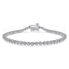 14K White Gold Buttercup Set Diamond Tennis Bracelet - Everett Jewelry