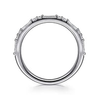 14K White Gold Diamond Matching Wedding Band - Everett Jewelry