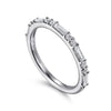 14K White Gold Diamond Matching Wedding Band - Everett Jewelry