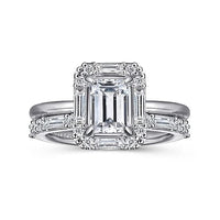 14K White Gold Diamond Matching Wedding Band - Everett Jewelry