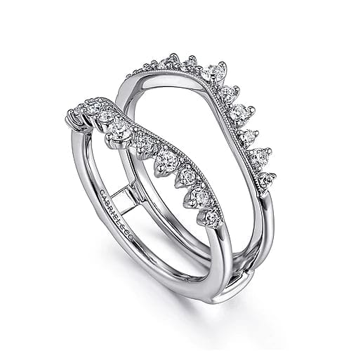 14K White Gold Diamond Ring Enhancer - 0.42 ct - Everett Jewelry