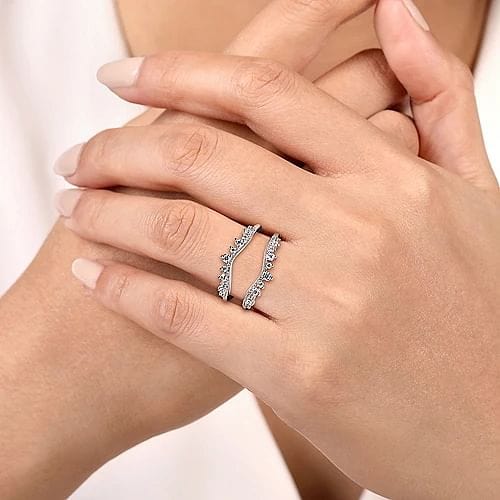 14K White Gold Diamond Ring Enhancer - 0.42 ct - Everett Jewelry