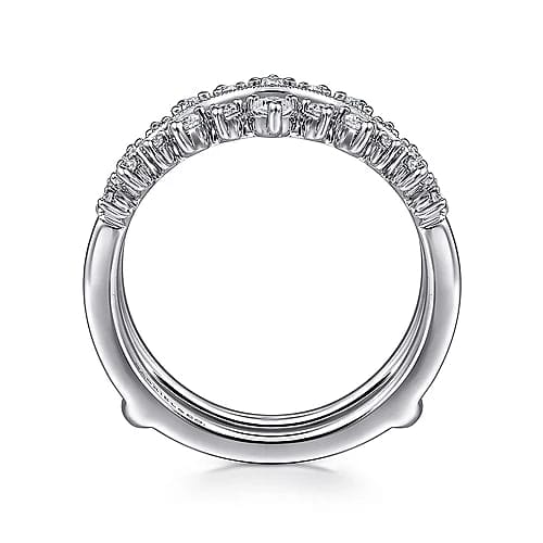 14K White Gold Diamond Ring Enhancer - 0.42 ct - Everett Jewelry