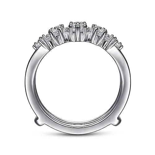 14K White Gold Diamond Ring Enhancer - 0.49 ct - Everett Jewelry