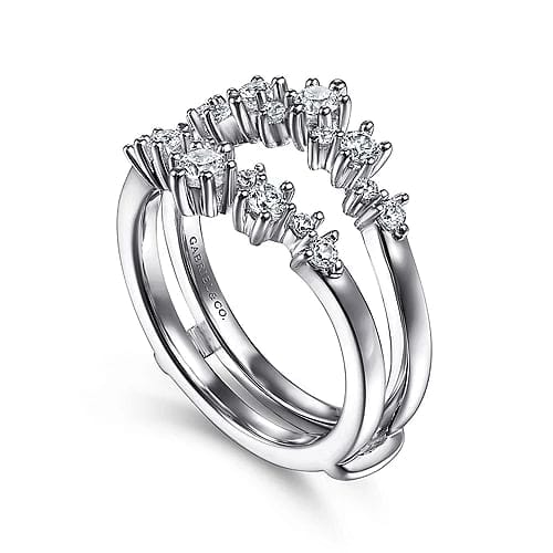 14K White Gold Diamond Ring Enhancer - 0.49 ct - Everett Jewelry