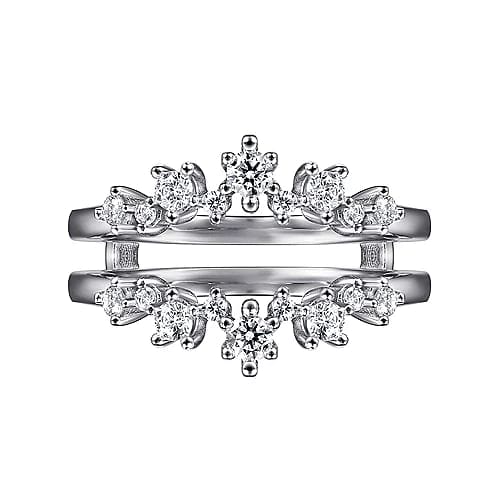 14K White Gold Diamond Ring Enhancer - 0.49 ct - Everett Jewelry