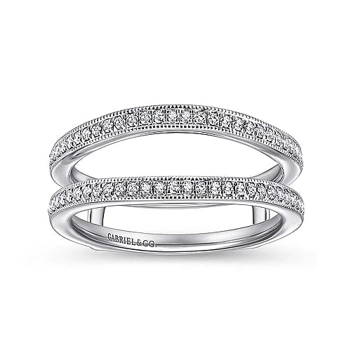 14K White Gold Matching Wedding Band - Everett Jewelry