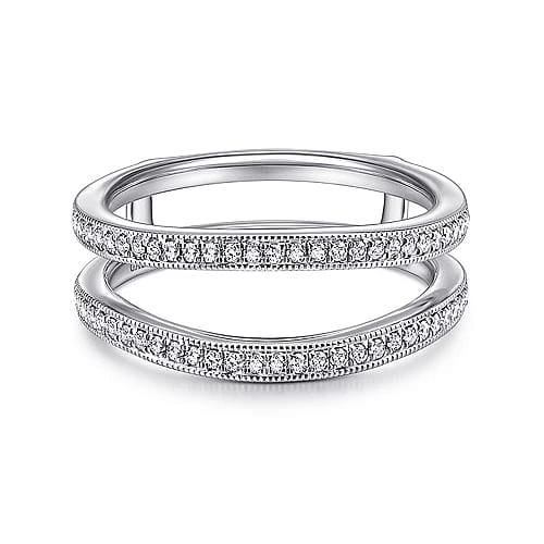 14K White Gold Matching Wedding Band - Everett Jewelry