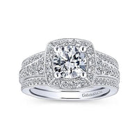 14K White Gold Matching Wedding Band - Everett Jewelry