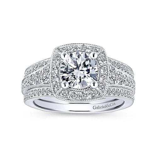 14K White Gold Matching Wedding Band - Everett Jewelry