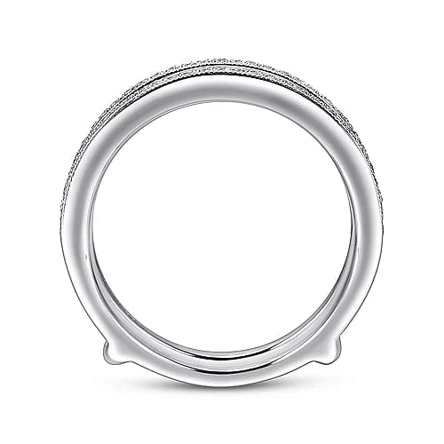 14K White Gold Matching Wedding Band - Everett Jewelry