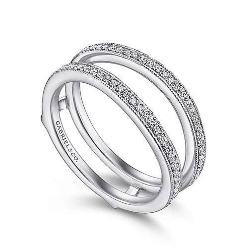 14K White Gold Matching Wedding Band - Everett Jewelry