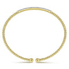 14K Yellow Gold Bujukan Diamond Bar Split Bangle - Everett Jewelry