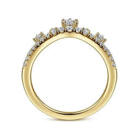 14K Yellow Gold Curved Diamond Anniversary Band - 0.4 ct - Everett Jewelry