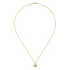 14K Yellow Gold Rope Diamond Pendant Necklace - Everett Jewelry