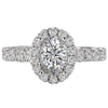 14kt Oval Halo Engagement Ring - Everett Jewelry
