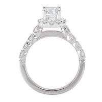 14kt Oval Halo Engagement Ring - Everett Jewelry