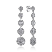 925 Sterling Silver Bujukan White Sapphire Drop Earrings - Everett Jewelry