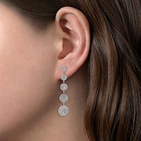 925 Sterling Silver Bujukan White Sapphire Drop Earrings - Everett Jewelry