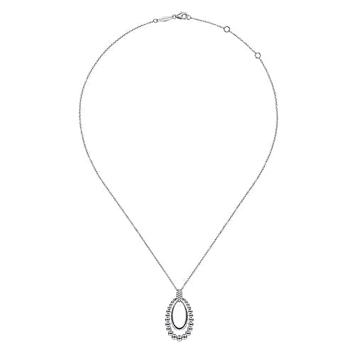 925 Sterling Silver White Sapphire Pendant Necklace - Everett Jewelry
