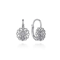 925 Sterling Silver White Sapphire Vintage Drop Earrings - Everett Jewelry