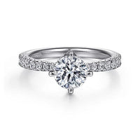 Ada - 14K White Gold Round Diamond Engagement Ring - Everett Jewelry