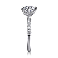 Ada - 14K White Gold Round Diamond Engagement Ring - Everett Jewelry