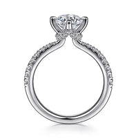 Ada - 14K White Gold Round Diamond Engagement Ring - Everett Jewelry