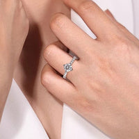 Ada - 14K White Gold Round Diamond Engagement Ring - Everett Jewelry