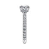 Alina - 14K White Gold Hidden Halo Cushion Cut Diamond Engagement Ring - Everett Jewelry