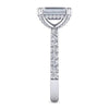 Amira - 14K White Gold Emerald Cut Diamond Engagement Ring - Everett Jewelry