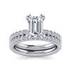 Amira - 14K White Gold Emerald Cut Diamond Engagement Ring - Everett Jewelry