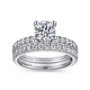 Amira - 14K White Gold Round Diamond Engagement Ring - Everett Jewelry