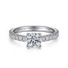 Amira - 14K White Gold Round Diamond Engagement Ring - Everett Jewelry