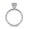 Amira - 14K White Gold Round Diamond Engagement Ring - Everett Jewelry