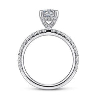 Amira - 14K White Gold Round Diamond Engagement Ring - Everett Jewelry