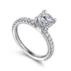 Amira - 14K White Gold Round Diamond Engagement Ring - Everett Jewelry