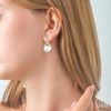 Ashi Earrings Silver Pearl & Diamond Earrings