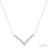 Ashi Necklaces and Pendants Chevron Diamond Necklace 1/2ctw