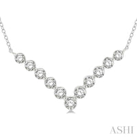 Ashi Necklaces and Pendants Chevron Diamond Necklace