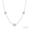 Ashi Necklaces and Pendants Diamond Station Necklace