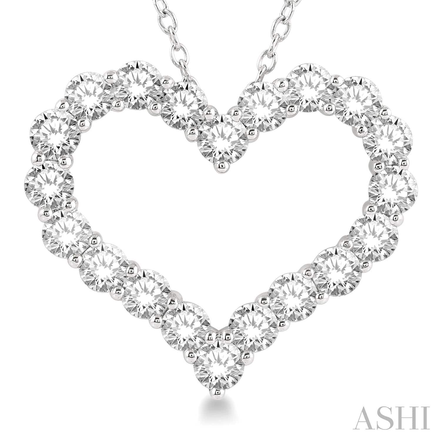 Ashi Necklaces and Pendants Heart Shape Diamond Pendant