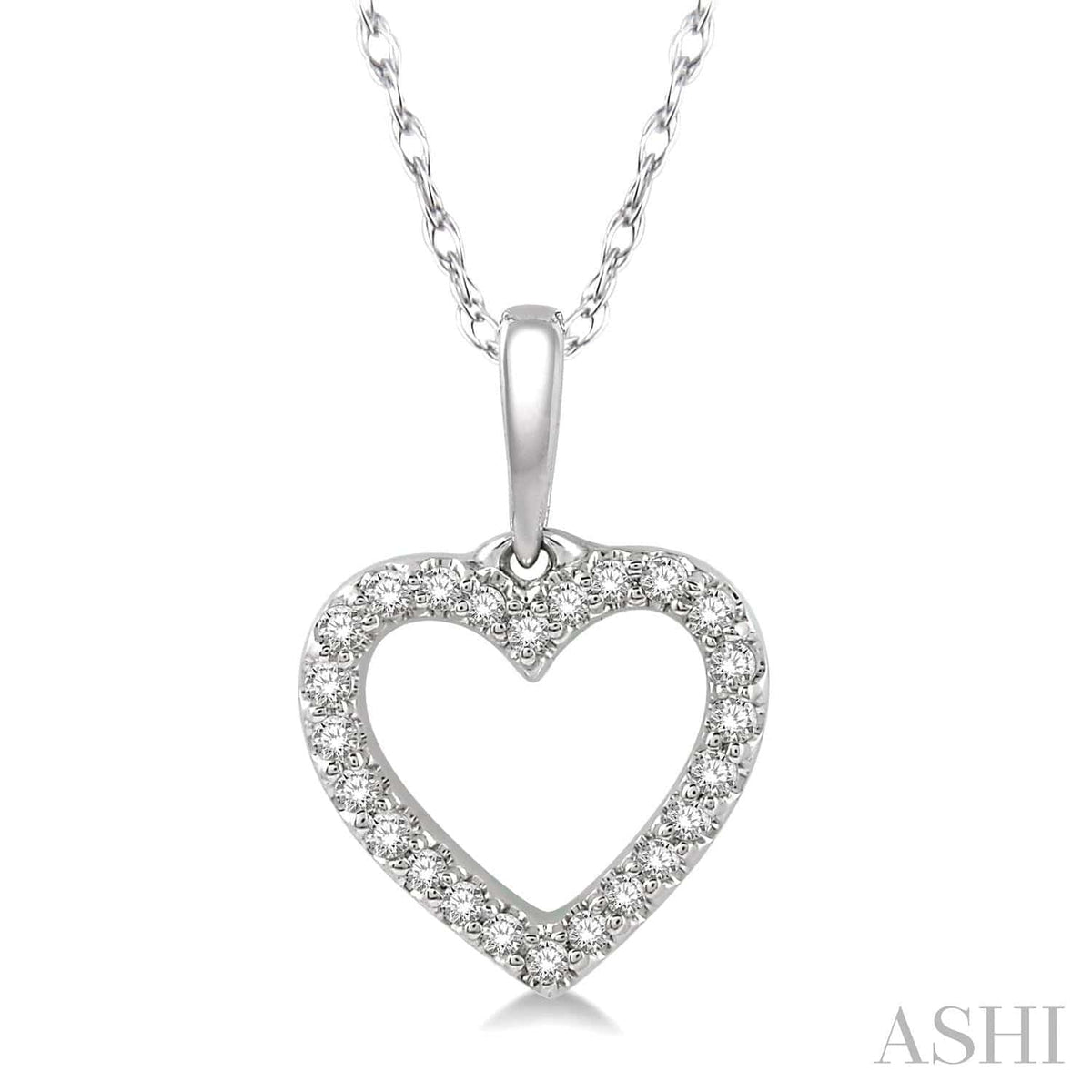 Ashi Necklaces and Pendants Heart Shape Petite Diamond Fashion Pendant
