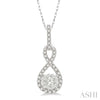 Ashi Necklaces and Pendants Lovebright Diamond Pendant1/4 Ctw Winding Round