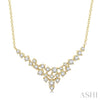 Ashi Necklaces and Pendants Scatter Diamond Necklace1/2 ctw V-Shape
