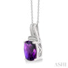 Ashi Necklaces and Pendants Silver Gemstone & Diamond Pendant