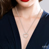 Ashi Necklaces and Pendants Silver Heart Shape Diamond Pendant